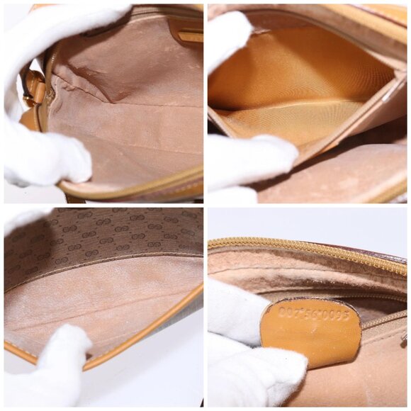 GUCCI Micro GG Supreme Shoulder Bag PVC Beige Gold 007 56 0095 Auth BA5899 - Picture 15 of 16